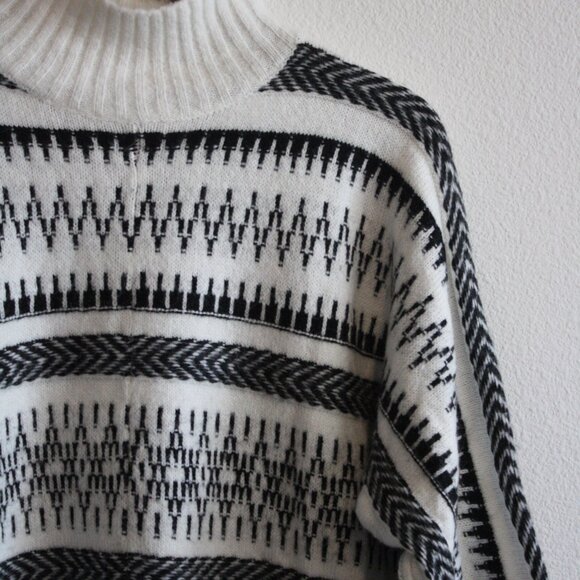 NWOT LOFT Fair Isle Poncho Sweater - Picture 3 of 6